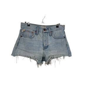 Madewell Denim Shorts Womens 25 Blue Light Wash Cedarcroft Relaxed High Rise